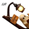 Halloween Ghost Statue Reading Figurine LED Light-up Street Light Resin Decorative Statue Cat Desktop Decoration for Holiday Party Figurine