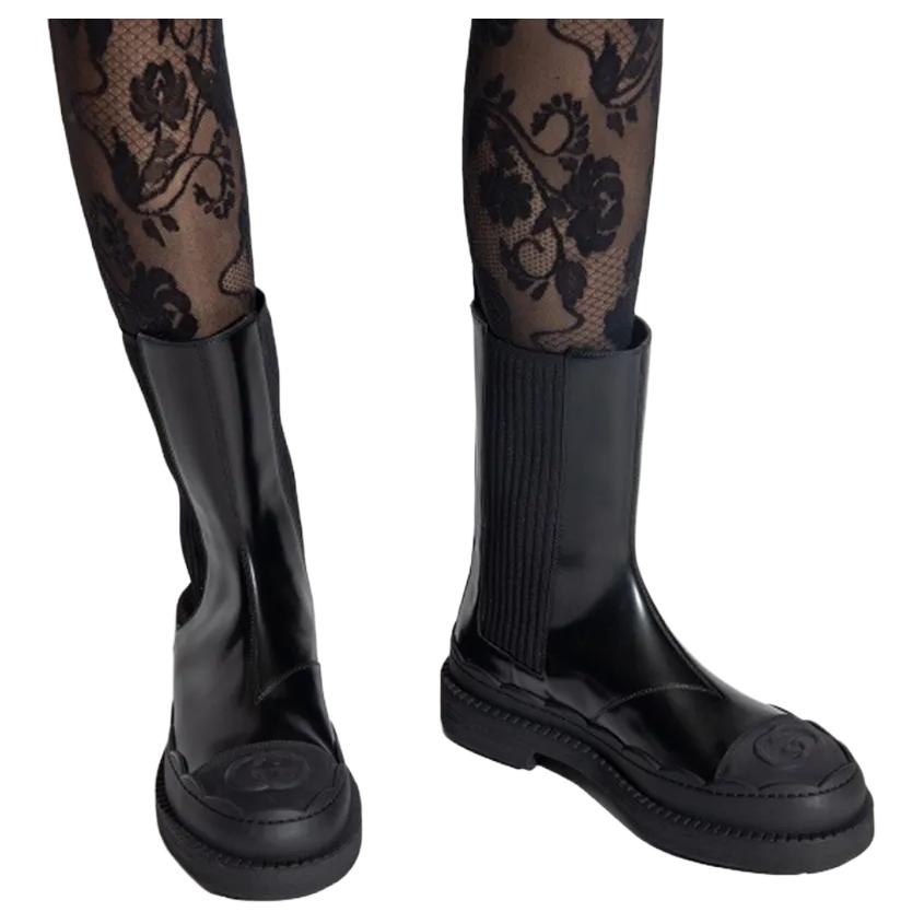 Gucci Wmns Interlocking G Boot 'Black' Women's 758047 AACMT 1000