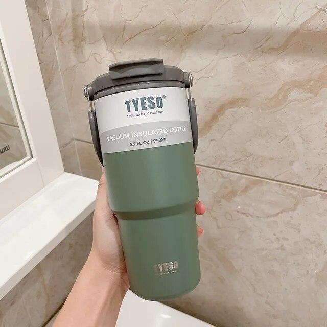 

600 мл кофейная чашка Tyeso, термос из нержавеющей стали, портативная вакуумная кружка, термос, изолированная автомобильная чашка, бутылка для воды, чая с молоком