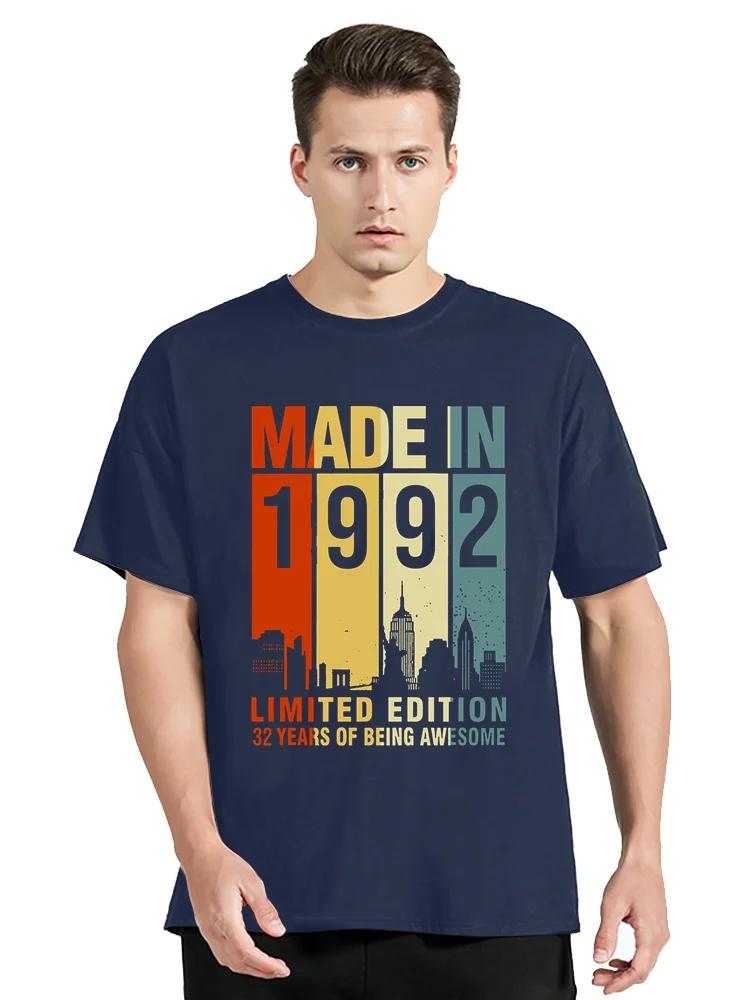 Made In 1992 Birthday Gift T-Shirt Anniversary Graphic Tee Tops Summer Casual Clothing Tshirt Fashion Oversized T Shirt