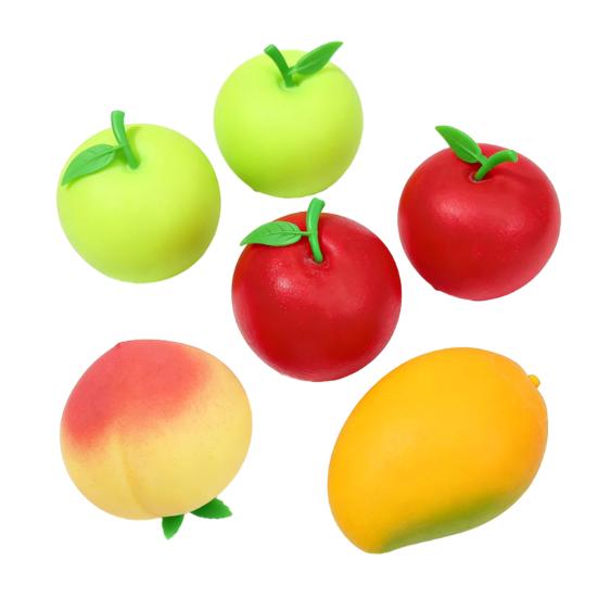 

6Pcs Fruit Squeeze Toys for Stress Relief Soft TPR Satisfying Fidget