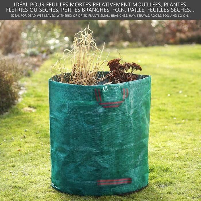 Sacs de jardin - Non spécifié - Lot de 6 - Capacité 272L - Résistants à l'humidité - Anti-déchirure