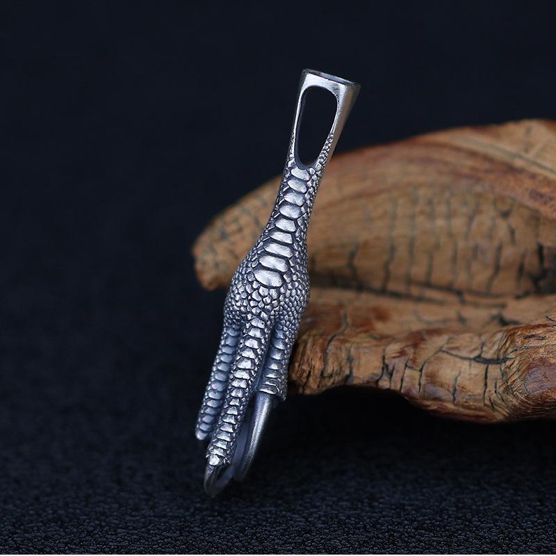Vintage přívěsek s dračím drápem pro pánské šperky Osobnost dominantní Trendy řetízkový náhrdelník 925 mužský dárek k narozeninám retro