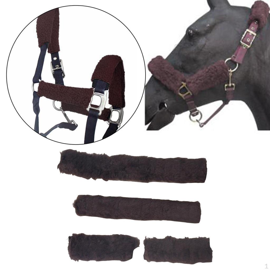 4 Pieces Horses Halter Covers Horse Gear Versatile Wraps Comfort