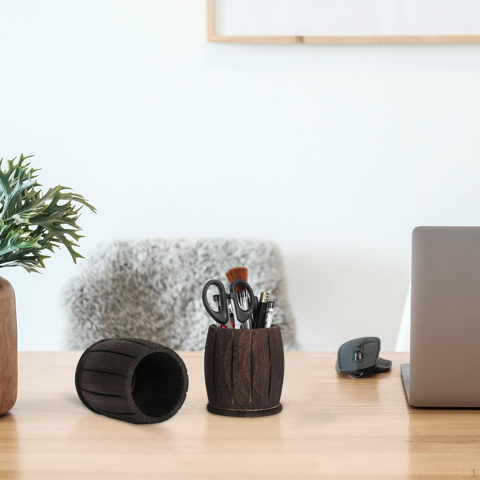 

2 шт. в er, Круглий, Настільний органайзер, Коробка для пензлів, приладдя коричневий