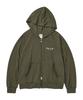 Oursaysour Striped Color Block Zip-Up Hoodie Khaki