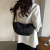 Quilted Puff Bag Padded Nylon Shoulder Bag Casual Nylon Crossbody Bag  Female
