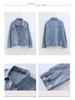 2025 Unisex Loose Fit Retro Denim Jacket for Spring/Autumn: Trendy Petite BF Style