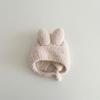 Autumn Winter Baby Earflap Hat Soft Fuzzy Newborn Fetal Cap Soft Bunny Ear Hat  For Baby Girls