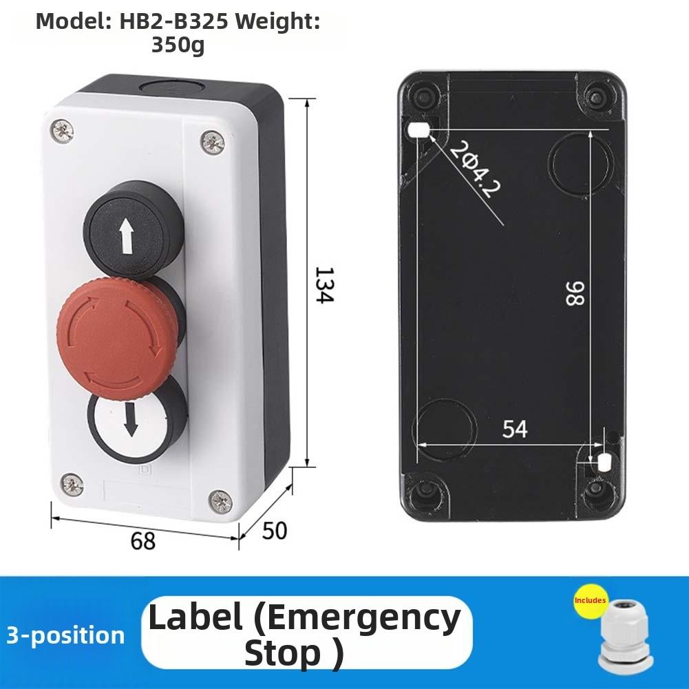 22mm Push Button Switch Power Control Box with IP65 Rating for Water and Dust Protection In Industrial Settings