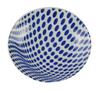 Hasami Ware Geometry Oval Small Plate with Polka Dot 13397 Pattern, Blue,