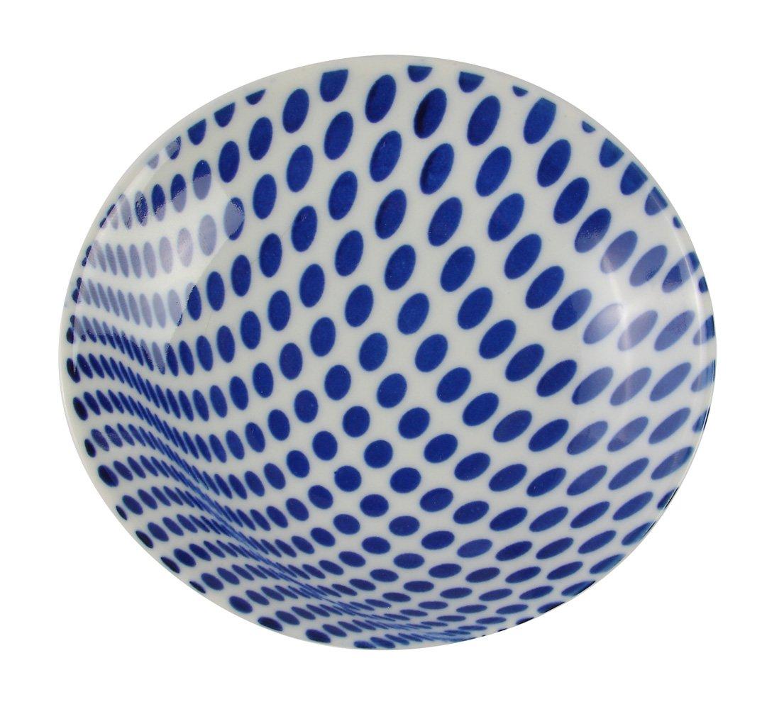 

Hasami ware Geometry Oval Small Plate with Polka Dot 13397 Pattern, Blue, синий