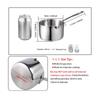 IMEEA Milk Pan, 18-10 Stainless Steel, Induction Cooktop Compatible, 450ml, Mini Milk Pan, Silver