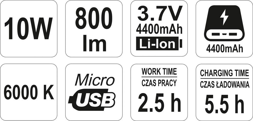 Portable 10W Rechargeable Led Floodlight - Yt-81820