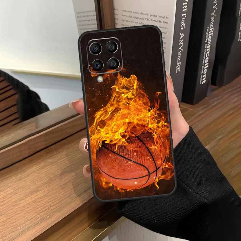 Basketball On Fire Case For Samsung Galaxy M13 M53 M51 M31 M11 M14 M34 M54 M12 M32 M52 M16 M36 M56 M15 M35 M55