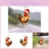 Kreativer Acryl-Weihnachtsbaumschmuck mit charmantem Cartoon-Hahn-Design für Feiertagsdekoration