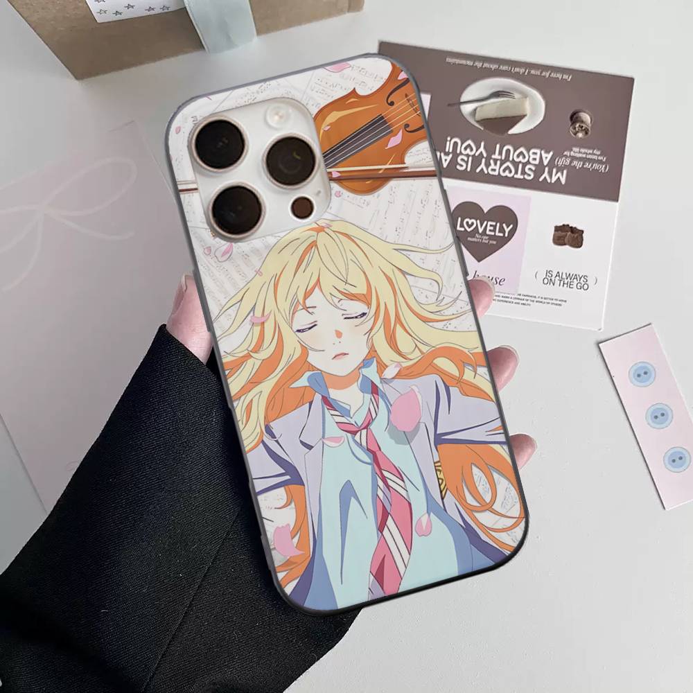 Your Lie In April For IPhone 17 16 15 11 12 13 14 Pro Max Plus Pro Corrugated Translucent Back Phone Cover