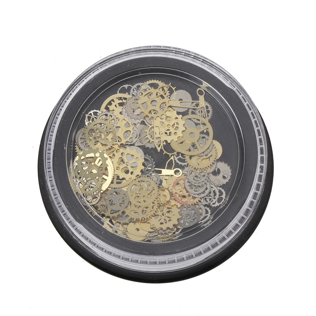 Mixed Steampunk Gear Resin Fillers Kit Vintage Cogs Gear Charm Jewelry Beads 1 золотой