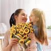 Bouquet Blanket Crochet Hand Knitted Sunflower Blanket Crocheted Sunflower Bouquet Sofa Throws For Living Room Handmade Knitting