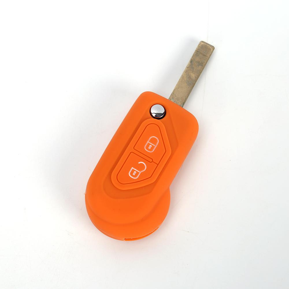 1 PC 2 Buttons Silicone Car Remote Flip Key Fob Shell Cover Case For Citroen DS3 Skin HU83 Blade Older Protector