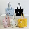 Nova Bolsa de Ombro com Grande Capacidade Tendência, Casual e Simples para Compras, Bolsa de Yoga, Bolsa de Mão Colorida