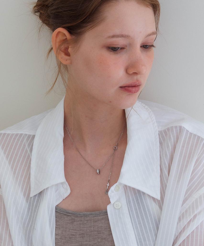 Pearly More Surgical Daily Crystal Ring Necklace_Pm25N020Hs