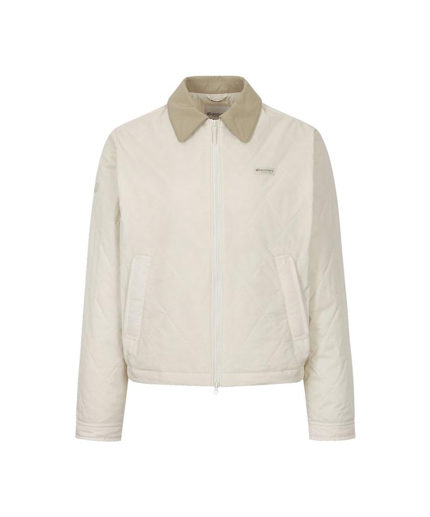 Discovery Expedition Women'S Collared Quilted Padded Jacket (Ivory)