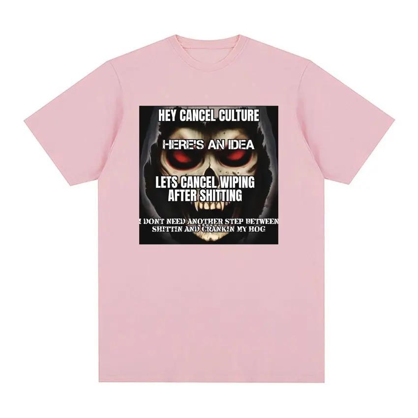 Evil Edgy Skeleton Cancel Culture Graphic T-shirts Funny Dank Meme T-shirt Men Women Harajuku Y2k Vintage Oversized T Shirt Tops