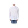 Polo Solid Color Point Collar Long Sleeve Shirt Men Shirts White 710928255-002