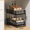 2 Tier Pull-Out Storage Rack with Drawers Countertop Storage Rack  Home Organization