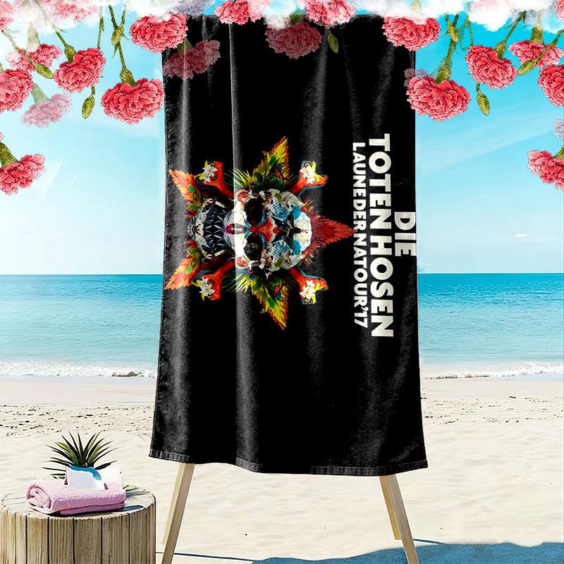 DTH Print Strandtuch, Großes Weiches Schnelltrocknendes Handtuch für Strand Camping Schwimmen