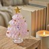 Miniature Christmas Tree Miniature Glass Handcrafted Glass Sculpture  Desktop Decoration