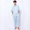 [Sunday Lounge] Unisex Lilac Blue Check Loungewear Short Set SJMBB701-LB [Shipped from Korea] 100% Authentic