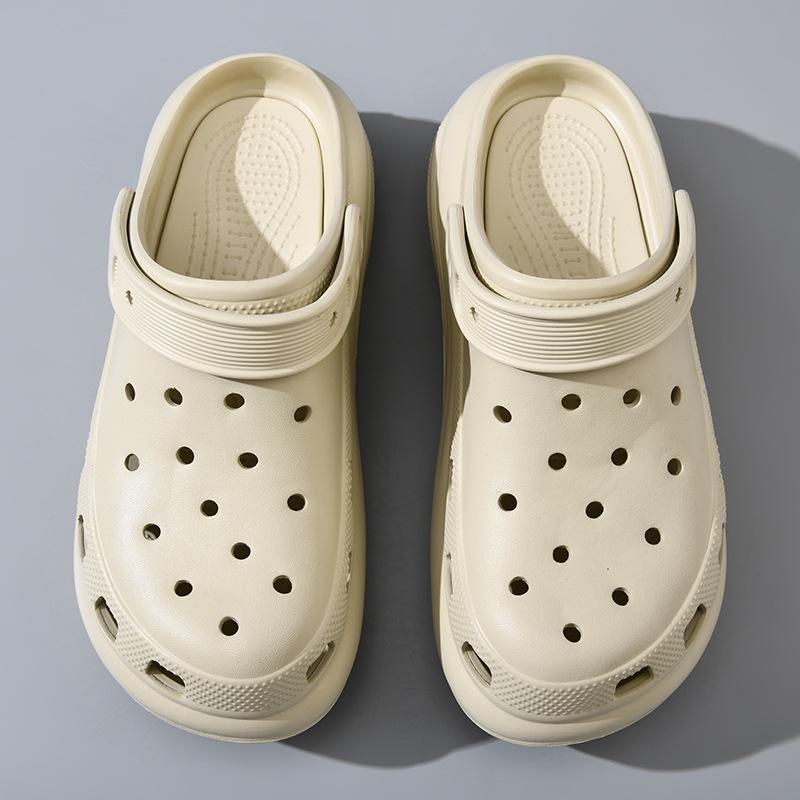 New fashion hole shoes women's platform outdoor wear EVA cool slippers men