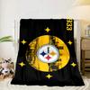 Pittsburgh Steelers Logo Art Portable Blanket/Soft Blanket Bedding Blanket Suitable for Travel Camping Living Rooms Offices Sofas Fan Gifts