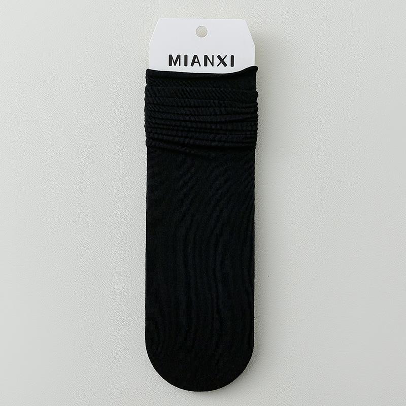 

Female Summer Thin Cotton Month Son In The Tube Boneless Pile Socks 1 pair чорний