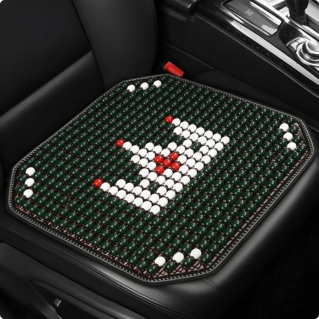 Beaded Seat Cushion Ventilated Wood Cooling for Drivers, Office Workers, Desk