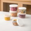 [J] Portable Round Refrigerator Storage Box Food Containers Plastic Fresh-Keeping Box With Lid Portable Storage Box Kitchen Case
