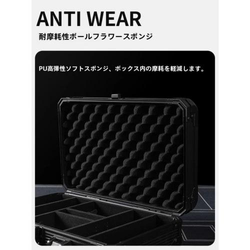 Portable thick aluminum alloy briefcase with rounded corners (black)