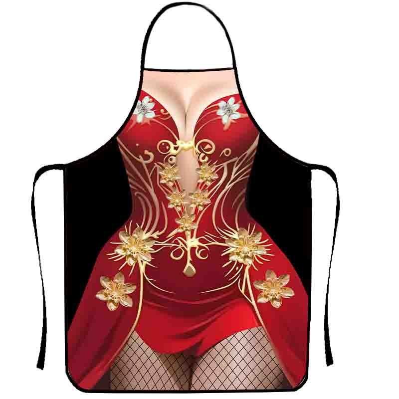 

Funny, Creative And Personalized Apron, Stain-resistant, High Appearance Level For Home Use, Funny Apron, Barbecue Apron. One Size червоний