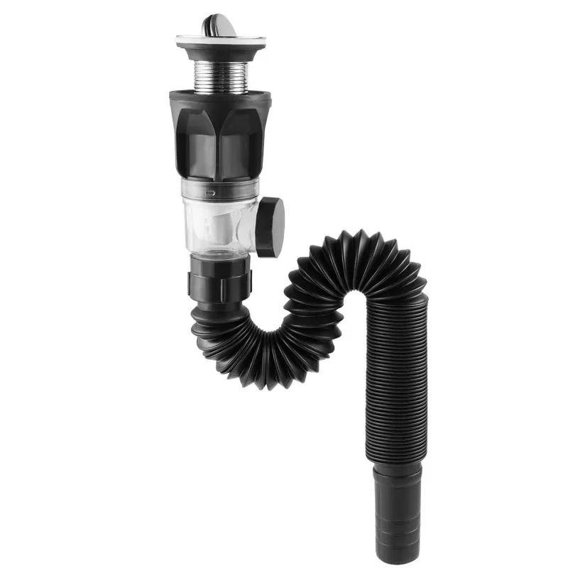 Lavoar universal rabatabil din oțel inoxidabil, chiuvetă, sifon de perete, accesorii de bucătărie și baie, sifon anti-miros