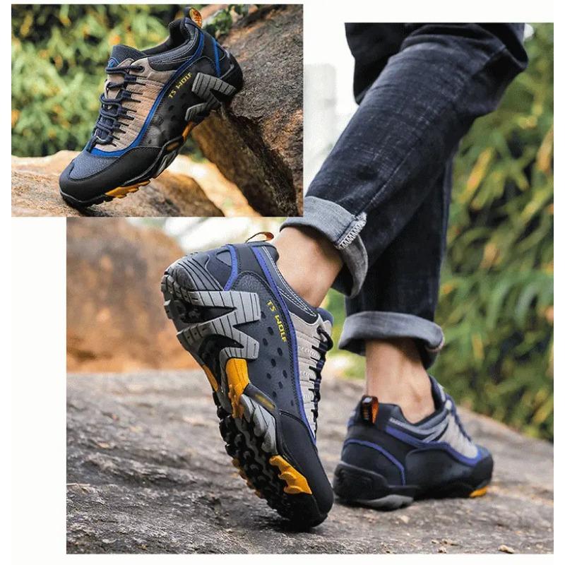 Męskie buty outdoorowe do wędrówek, antypoślizgowe sneakersy trekkingowe, trwałe, wygodne, codzienne buty do chodzenia