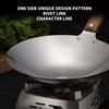 Stainless steel wok, non-stick wok pan, induction-based frying pan, frying pan with wooden handle, non-induction wooden handle, flat base pan for elec