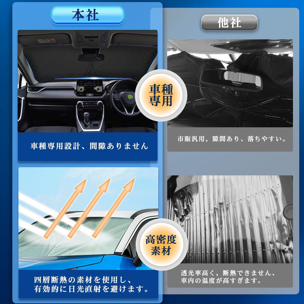 Ruiya Car Windshield Sun Shade, Car Blind, Blocks Sunlight, UV Protection, Sun Shade Curtain, Storage Bag Included