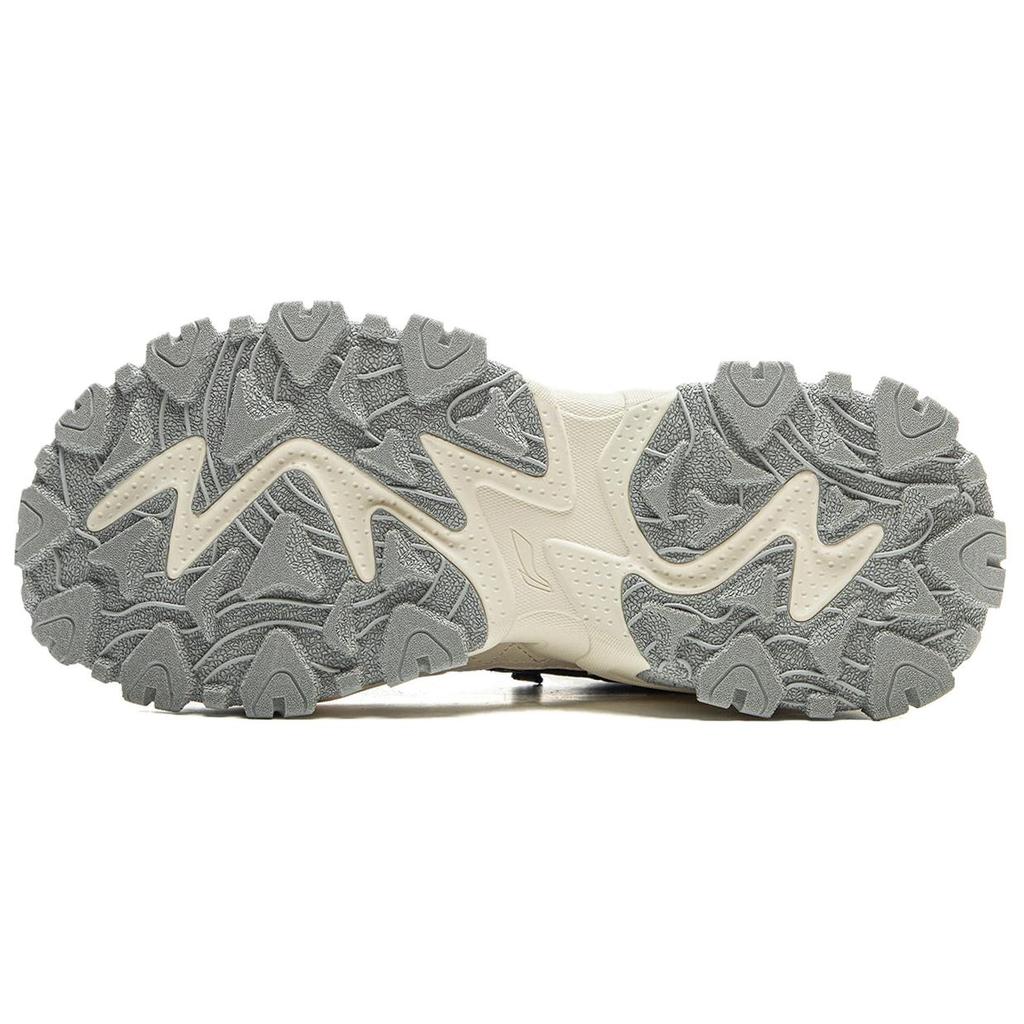 Li Ning Shan Xing Slip Resistant Abrasion Resistant Support Low Top Casual Shoes Men's Beige Gray AGCV247-2