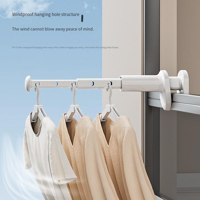1pc Travel Telescopic Clothes Rack Portable Travel and Business Travel Hotel Indoor Folding Clothes Rack No Punching Drying Artifact