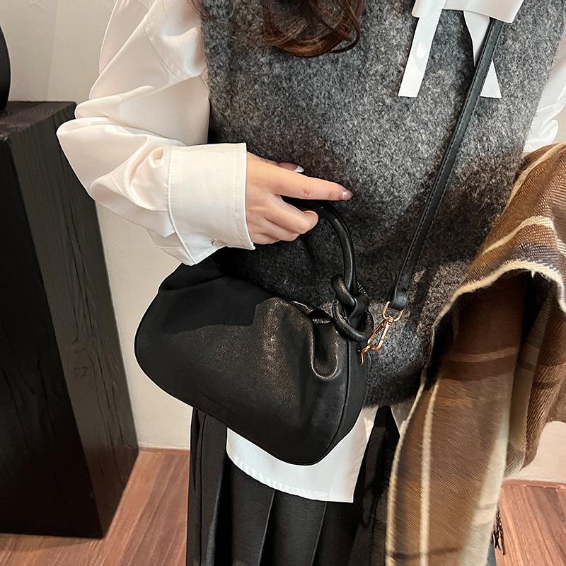 Handheld Fashionable Solid Color Women's Crossbody Bag New Simple Casual Shoulder Bag High-End Handbag AVE