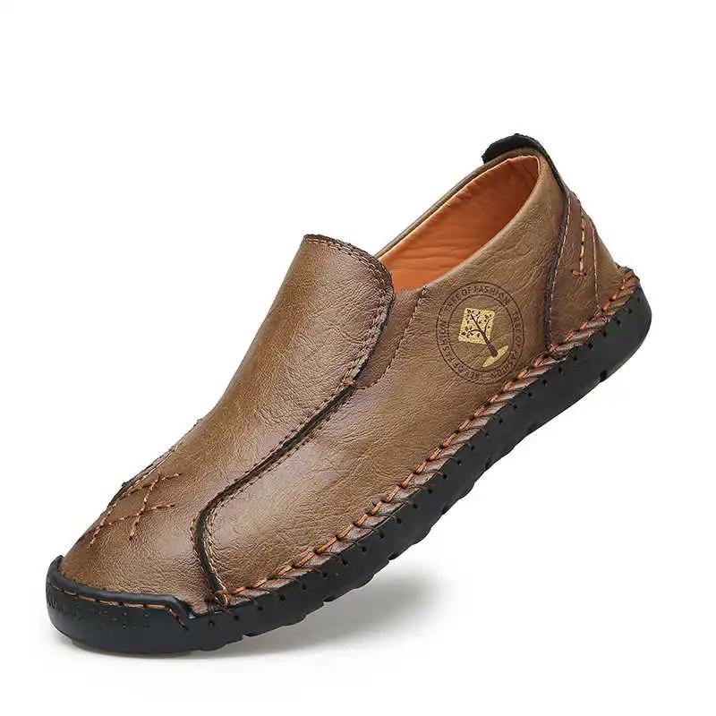 With Lacing Normal Leather Sneakers Men's Black Loafers Red Mens Shoes Men Trainers Sport Outside Best Shows Practice Model