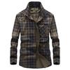 Spring and Autumn Long Sleeve Shirt Men's Youth Plaid Shirt Thin Top Large Size Men's Shirt