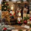 Nutcracker Candle Holder Set of 2 Resin Hand‑Painted Christmas Nutcracker Figurine Candle Holders for Xmas Table Mantel Decor red/green
